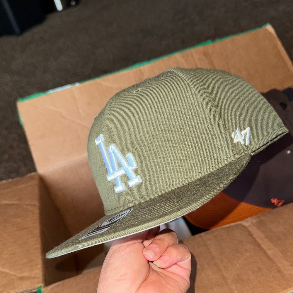47 Brand Olive Baseball Cap with LA Logo